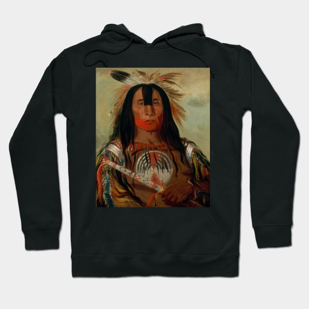 Stu-mick-o-sucks, Buffalo Bull's Back Fat, Head Chief, Blood Tribe by George Catlin Hoodie by Classic Art Stall